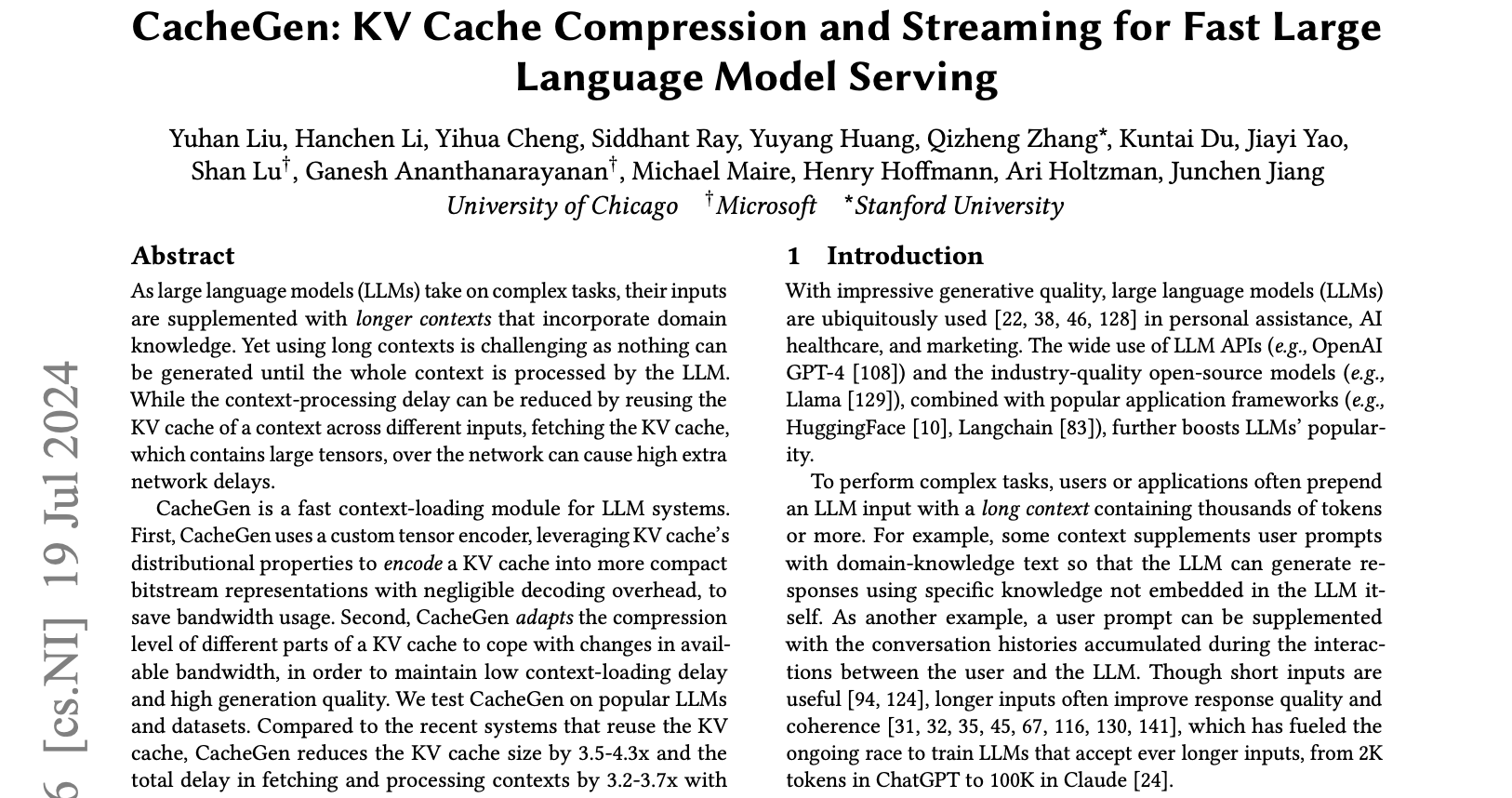 CacheGen Paper Preview